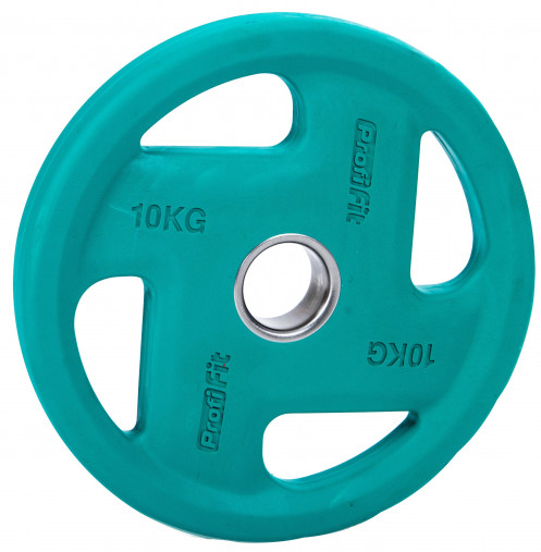 Диск обрезиненный PROFI-FIT олимпийский FASSION D-51, 10 кг (зеленый)