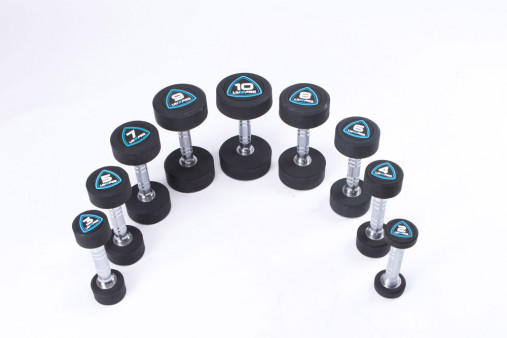 Гантели в уретане LIVEPRO Studio Dumbbells 8 кг, черный/синий