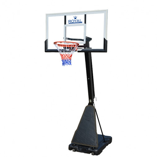 Мобильная баскетбольная стойка Royal Fitness 54", стекло, арт. S027
