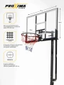 Мобильная баскетбольная стойка Proxima 50”, поликарбонат, арт. S025S