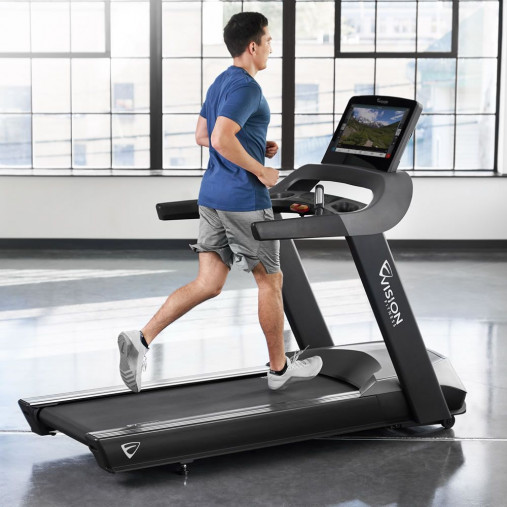 Беговая дорожка VISION T600E с консолью 22-дюйма, сенсорным экраном и поддержкой Virtual Active (виртуального ландшафта)
