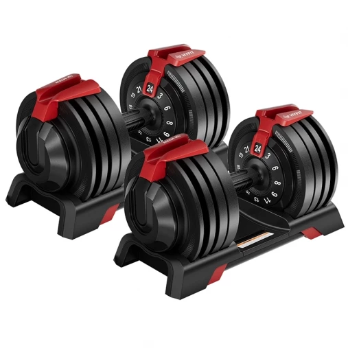 Пара регулируемых гантелей HYFIT SINGLE 24 кг (2,5-24кг) с поворотной ручкой