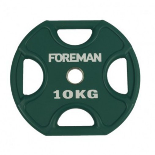 Диск X-Training уретановый цветной FOREMAN FM/UPX-10KG-GN (10 кг)