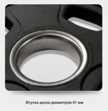 Диск олимпийский черный 5 кг BRONZE GYM полиуретан