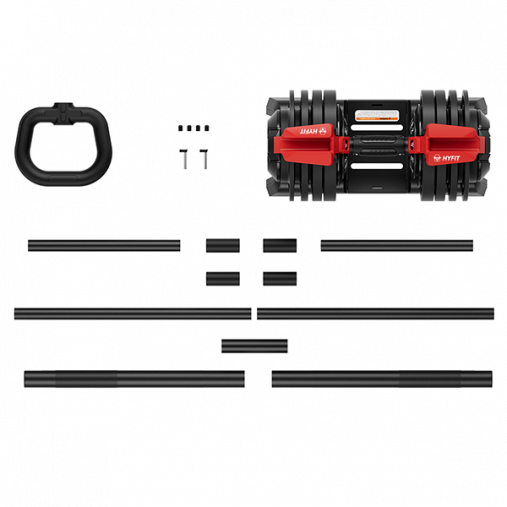 Набор регулируемый HYFIT SINGLE 24 кг, гантель (4-24 кг), штанга (4-24 кг), гиря (2-12 кг)
