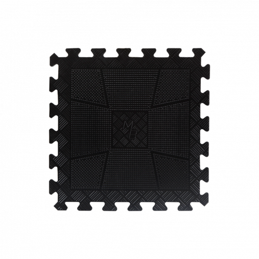 Коврик - 6 штук резиновый толщина 12 мм. под тренажер штангу гирю MB BARBELL форма пазл - спортивное напольное покрытие