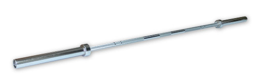 Гриф олимпийский прямой 86" (220см, вес 20кг), нагрузка до 315 кг, хромированный