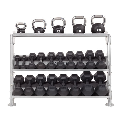 Горизонтальная подставка под гантели HOIST HF-5461-60 с 2 полками (ширина 170см)