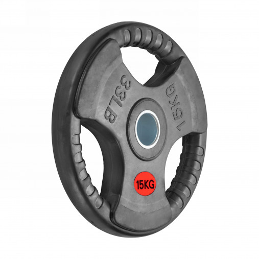 Диск олимпийский 51 мм. обрезиненный 15 кг. VictoryFit