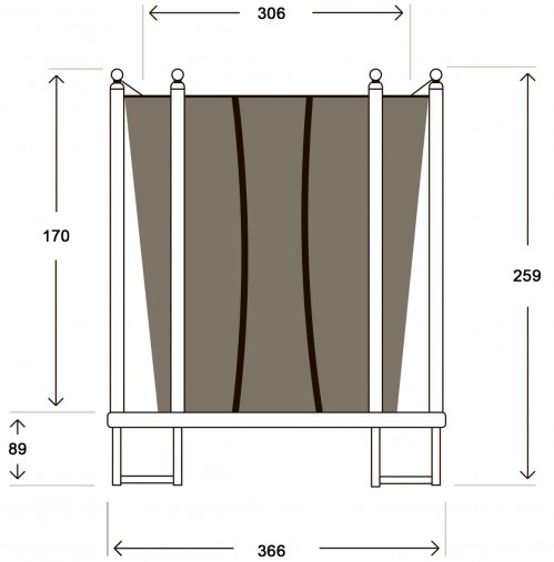 Габариты батута