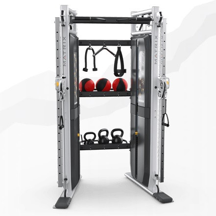 Грузоблочный тренажер Двойная регулируемая тяга MATRIX VS-VFT + VS-FTS30 Функциональный тренажер ДРТ с полками для аксессуаров Versa