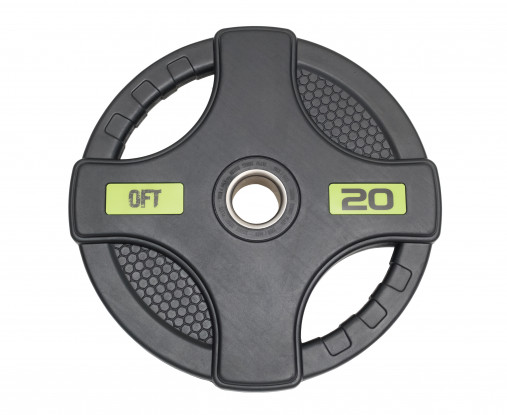 Диск олимпийский обрезиненный черный с двумя хватами 20 кг Original Fit.Tools ф50 мм