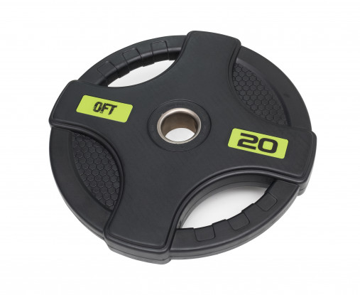 Диск олимпийский обрезиненный черный с двумя хватами 20 кг Original Fit.Tools ф50 мм
