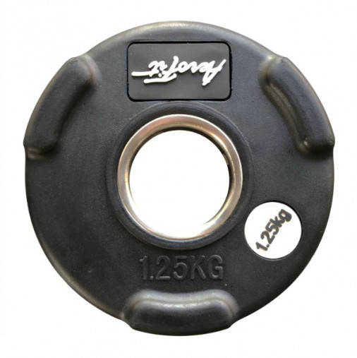 Олимпийский обрезиненный диск AeroFit AFPLB 1,25 кг, черный матовый