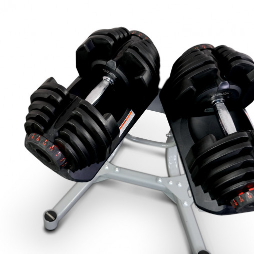 Пара гантелей с регулировкой веса Liveup LS2315 (5-40 кг) на подставке