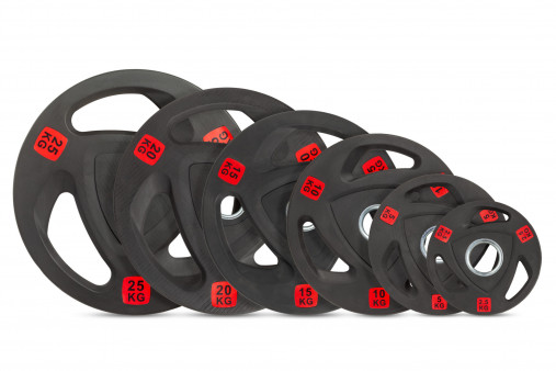 Диск 51 мм. NEO полиуретановый с 3-мя хватами VictoryFit олимпийский 25 кг