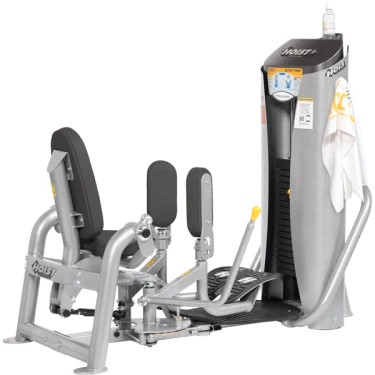 Отведение ног сидя Hoist RS-1407 грузоблочный тренажер (цвет рамы: матовый черный, цвет обивки: черный)