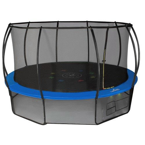 Батут Hasttings Air Game 15FT (4,6 м) "синий" с внутренней сеткой и двухсторонним защитным матом (зеленый/синий)