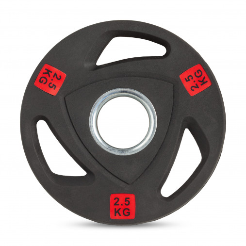 Диск 51 мм. NEO полиуретановый с 3-мя хватами VictoryFit олимпийский 2,5 кг