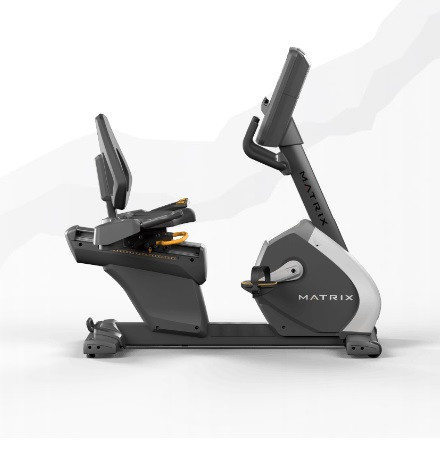 Горизонтальный велотренажер Matrix Performance. Консоль LED