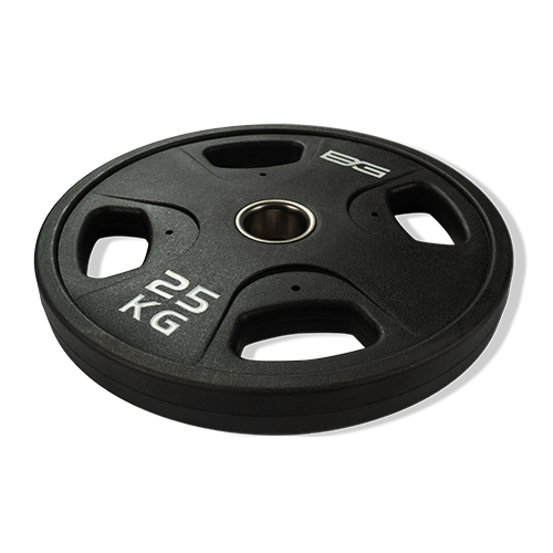 Диск олимпийский обрезиненный черный 25 кг BRONZE GYM