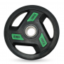 Диск обрезиненный с 3-мя хватами 10 кг UNIX Fit PRO, 51 мм, олимпийский, зеленый