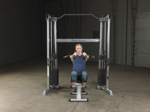 Сдвоенная блочная стойка / Кроссовер угловой Body-Solid GDCC200 со стеками 72.5 кг