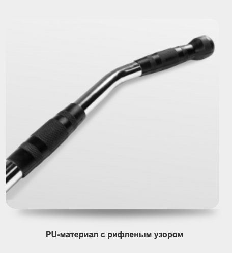 Гриф для тяги, изогнутый 97 см BRONZE GYM BGH22
