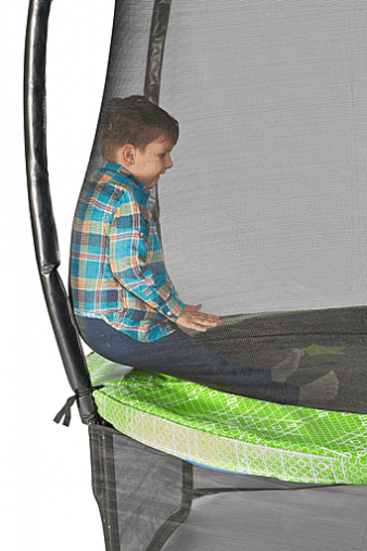 Батут Hasttings Air Game 10FT (3,05 м) с внутренней сеткой и двухсторонним защитным матом (зеленый/синий)