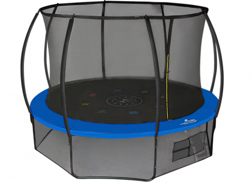 Батут Hasttings Air Game 10FT (3,05 м) с внутренней сеткой и двухсторонним защитным матом (зеленый/синий)