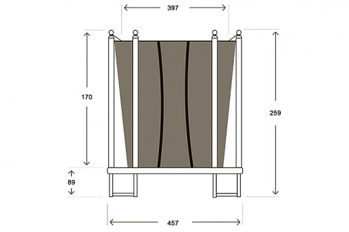 Батут Hasttings Classic Game Green 15FT (4,6 м) с баскетбольным сетом