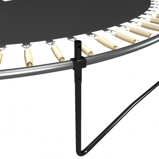 Батут пружинный с защитной сеткой UNIX line SUPREME GAME 16ft (синий) + баскетбольный набор