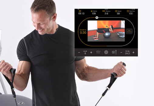 Эллиптический тренажер Octane Fitness Q37xi, программный пакет Cross Circuit