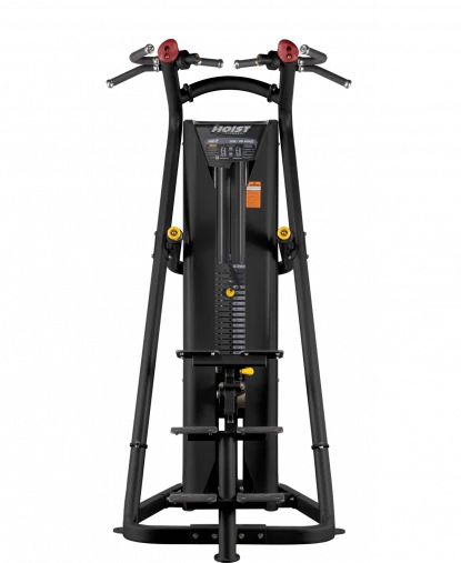 Гравитрон, подтягивание, отжимание с помощью Hoist RS-2700, стек 156 кг, в черном цвете рамы