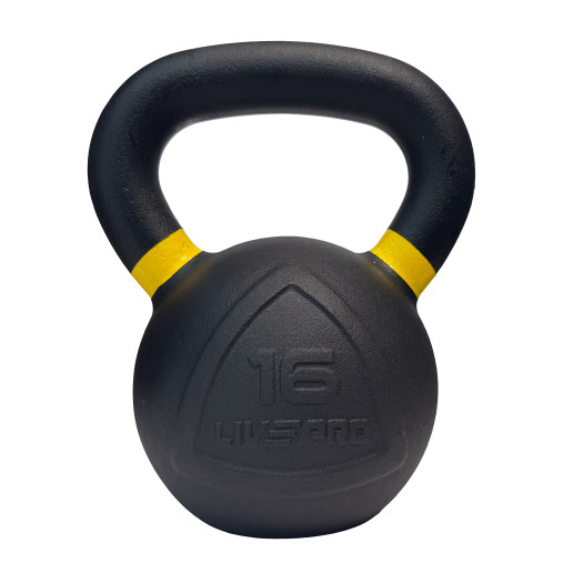 Чугунная гиря LIVEPRO Kettlebell 16 кг, черный Чугунная гиря LIVEPRO Kettlebell 16 кг, черный