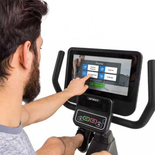 Велотренажер с горизонтальной посадкой SPIRIT CR800ENT+