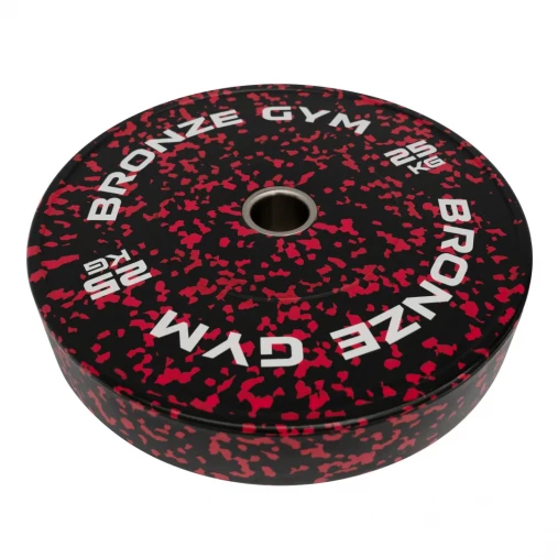 Диск бамперный BRONZE GYM камуфляж красный 25кг арт. BGBMC25