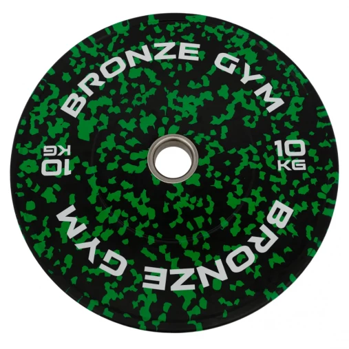 Диск бамперный BRONZE GYM камуфляж зеленый 10 кг арт. BGBMC10