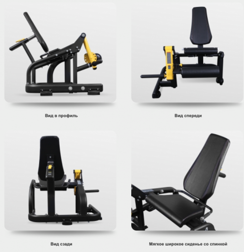 Разгибание ног сидя BRONZE GYM PL-1711 тренажер на свободных весах