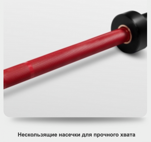 Гриф олимпийский прямой BRONZE GYM BGBRCF02 нагрузка до до 680 кг