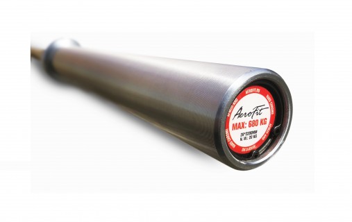 Гриф тренировочный олимпийский для мужчин Aerofit AFM20-AHD, макс. нагрузка до 680 кг​, с игольчатыми подшипниками