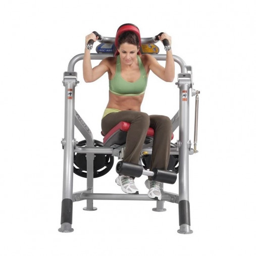 Пресс нагружаемый дисками HOIST ROC-IT RPL-5601 ABDOMINALS (цвет рамы: серебряный, обивка: черная)