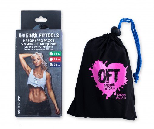 Набор из 5 мини-эспандеров одного сопротивления (20 LBS) OFT