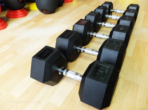 Комплект гантелей ZSO гексагональных от 4 до 17.5 кг, 10 пар (188 кг)