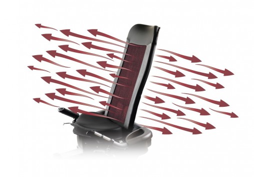 Сеточная спинка сидения обеспечивает вентиляционный эффект