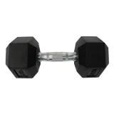 Набор гексагональных обрезиненных гантелей BRONZE GYM 27,5-50 кг - 10 пар, шаг 2,5 кг